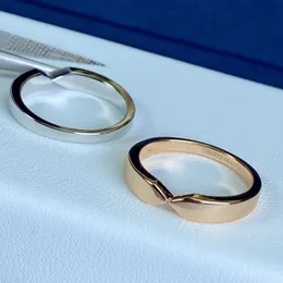 DUPE Design 925 Srebrne pierścienie dla kobiet Pierścień Wedding Rose Gold and Srebrne