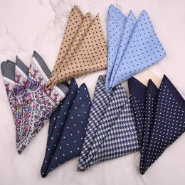Bow Ties Novelty Tide Geometric Dot Print 33 33CM Polyester Handkerchief Pocket Square For Man Woman Party Accessories
