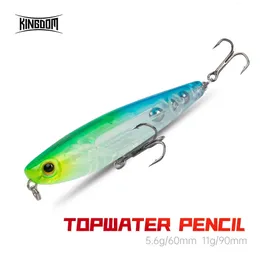 Baits Lures Kingdom Z Dog Topwater Surface Pencil Angelköder 60 mm 5,6 g 90 mm 11 g Drillingshaken Z-Claw Floating Hard Baits Künstlicher Bleistift 231020