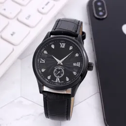 Little Needle Run Seconds Automatic Mechanical Watch Fashion Mens Sport Watches Leather Belt Belit عالية الجودة عالية العلامة التجارية الفاخرة في ساعة معصم مونتر دي لوكس