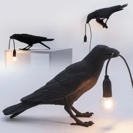 Wall Lamp Auspicious Bird Table Personality Creative Animal Modeling Resin Luminaria Shop Decoration Light