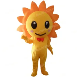 Costume della mascotte del girasole arancione di Halloween Personaggio a tema dei cartoni animati di alta qualità Carnevale per adulti Taglia Costume da festa di compleanno di Natale