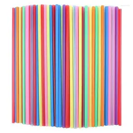 Disposable Cups Straws 1000Pcs 10.3 Inch Drinking Plastic Extra Long Assorted Bright Colors For Party