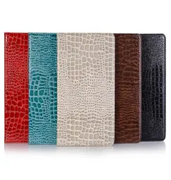 Designer iPad Case Flip Wallet Bright Crocodile Grain Pu Leather Tablett PC Falls för iPad Pro 12.9 "Air 2/3 iPad 5 6 Protect Cover6158253