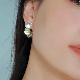 Dingle örhängen modenyn transparenta bollar c formade för kvinnor koreansk stil etrendy designers smycken grossist