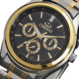 Orologi da uomo CHENXI al quarzo moda Top Brand Famoso orologio da polso maschile Relogio Masculino Orologio in acciaio dorato