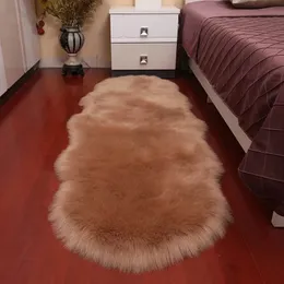 Carpet Plush Soft Sheepskin Bedroom Carpet Imitation Wool Pad Long Hair Bedside Mat Sofa Cushion Rugs Living Room Fur Carpet 231021