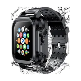 45mm Boyut Apple Watch Ultra Series 8 9 45mm Iwatch Su Geçirmez Kılıf Deniz Kayışı Akıllı İzle Spor İzle Kablosuz Şarj Kayışı Koruyucu Kapak Kılıfları