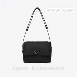 디자이너 가방 럭셔리 패션 여성 Cini 재활용 나일론 작은 메신저 가방 패션 가방 크로스 바디 숄더 가방 검은 색 아이템 번호 : 1BD313_RDLN_V_OOO