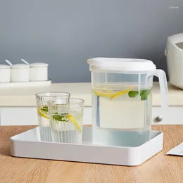 Fiaschetta trasparente sigillata per acqua fredda, cucina domestica, grande capacità, tazza bianca fredda, bollitore per tè, stile giapponese