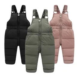 Pantskirt Dzieci Autumn Winter Down Pants Grustość ciepłych chłopców dziewczęta Rompers Baby Wysokiej jakości spodnie Kids Casual 1 5 lat 231021