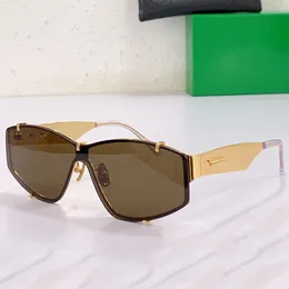 Os novos óculos de sol de designer de luxo com moldura de folha retangular sem borda BV1165S moda masculina e feminina Lunettes de Soleil lazer férias dirigindo com caixa