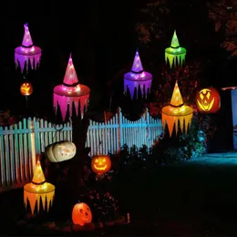Partyhüte Halloween Hexenhut mit LED-Leuchten batteriebetriebene Dekorationen Kostüm Requisiten Kinder