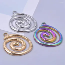 Pendant Necklaces 10PCS Fashion Coil Stainless Steel Vintage Thread DIY Jewelry Making Personalize Earrings Charm Craft Supplies Accessory