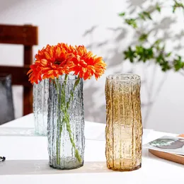Вазы, ледниковая стеклянная ваза, декор для комнаты, садовые горшки и кашпо, скандинавское домашнее украшение, роскошное украшение, подарок