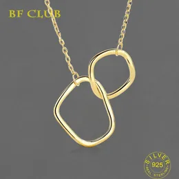 Chokers 925 Sterling Silver Necklace for Women Circle Shape Gold Plated Trendy O Chauder Chocker Chirstamas Gift Fine Jewlery 231021