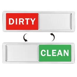Dishwasher Magnet Clean Dirty Sign Shutter Changes Push Non-Scratching Strong Magnet Adhesive Options Indicator Tells Whether Dishes Clean Or Dirty Z0070