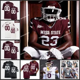 Martin Emerson 2023 최신 스타일 MSU 축구 저지 Willie Gay Jr. Charles Cross 94 Jeffery Simmons Jr. 5 Randy Charlton Mississippi State Jerseys