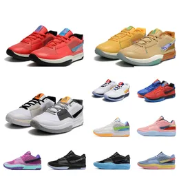 Womens ja morant 1 eybl basketball shoes youth kids 1s Trivia Ember Glow Sundial Purple Yellow Brown Red Smoke Grey Blue Green Floral sneakers tennis with box