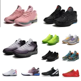 Womens mamba 6 protro basketball shoes youth kids ZK Bryants 6s Pink Grey Dark knight EYBL Purple Reversed Grinch Red Green Black Blue Lakers neakers tennis with box