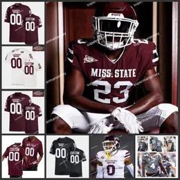 Martin Emerson 2023 최신 스타일 MSU 축구 저지 Willie Gay Jr. Charles Cross 94 Jeffery Simmons Jr. 5 Randy Charlton Mississippi State Jerseys NCAA