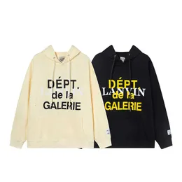 Erkekler Tasarımcı Galerileri Hoodie Deptsautumn ve Kış Yeni Şişman Guy Gevşek Basit Mektup Baskı Hoodie Erkekler İçin Kadın Pamuk Pamuk Temel Sweaters Deptler