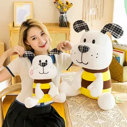 New Bee Puppy Doll Plush Toy Cartoon Sofa Throw Pillows Plush Dolls Kawaii Kids Birthday Gift Decor