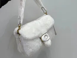 Winter Fluffy Designer Handbag Tabby Bags Luxury Baguette Leather Quality Shoulder Bag Women Man Handbag Tote Chain Cross Body Envelope Pochette Clutch Bag