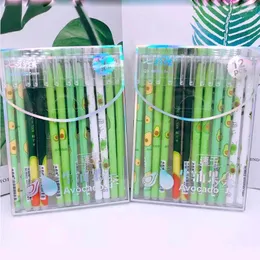 PCS/Lot Lot Avocado Daisy Gel Pen Set Kawaii 0.5mm الحبر الأسود المحايد أقل