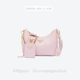 Damen Re-Edition2005 Leder 3-in-1 Modetaschen Umhängetasche Umhängetaschen Schneerosa Artikelnummer: 1BH204_NZV_V_V2M