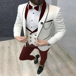 Abiti da uomo Thorndike 2023 Ultimo bianco adatto per abiti da sposo da smoking da sposa indossano blazer di abbigliamento da sposo con risvolto color block.