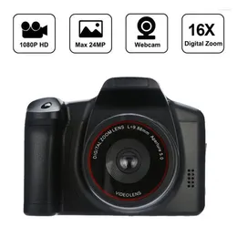 Kamery cyfrowe Profesjonalne kamera wideo ręczna kamera SLR 16x Zoom HD 1080p 2,4 -calowy ekran LCD do podróży na zewnątrz