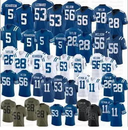 2023 Anthony Richardson Jonathan Taylor Futebol Quenton Nelson Pittman Jr Darius Leonard Camisas costuradas