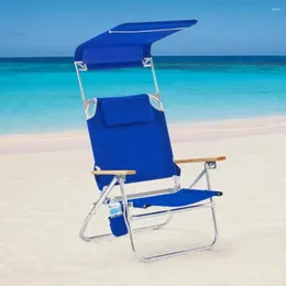 Mobili da campeggio Supporti Reclinabile Comfort Altezza Zaino Baldacchino Sedia da spiaggia Blu