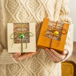선물 랩 수제 캔디 초콜릿 박스 골판지 컵 케이크 상자와 창문이있는 포장 컵 케이크