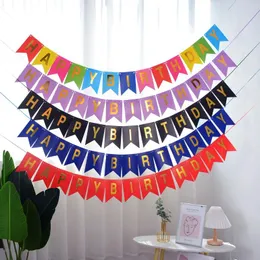 زخرفة الحفلات 22 ألوان لقماش أوكسفورد لافتات عيد ميلاد سعيد لبيتيداي ديكاكب