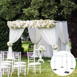 Ajustável 6-10ft dupla barra transversal kit quadro de alumínio tubo de cortina para festa de casamento decoração de fundo