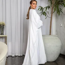 Etnisk kläder Arab Arab Dubai Loose and Elegant Dress Women's Muslim Robe Fashion Long-ärmlig rundkrage