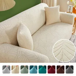Chair Covers Leorate Jacquard Sofa Thick Elastic Corner Solid Couch Cover L Shaped Slipcover Protector 1/2/3/4 Seater