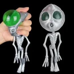 4 Halloween Float Kids Small Toys Skeleton Head Squeeze Balls Stressbollar som utbuktar ögongulor när de pressas för att lindra ångest Autism Toys Party gynnar DHL