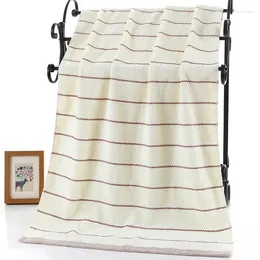 Towel Drop Striped Wave Pattern 70 140cm Thick Cotton Bath Towels Beach Terry For Adults Serviette De Bain
