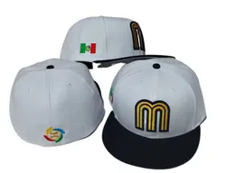 Mode Mexiko M Brief Baseball Caps Sommer Stil Gorra Knochen Männer Marke Frauen Unisex Hiphop Voll Geschlossene Ausgestattet Hüte F-6