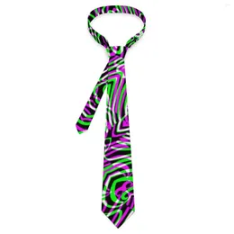 Bow Ties Colorful Geo Print Tie Illusion Optical Leisure Neck Men Vintage Cool Necktie Accessories Quality Custom Collar