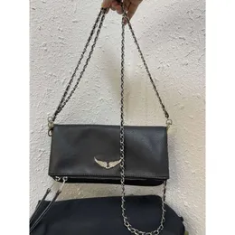 Zadig Voltaire Chains Bags Designer Woman Bag ZV Women Shourdell Vintage Handbag CrossBody財布本物の革のクロスチェーンボルソムジェルク