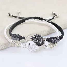 Nowy smok totem tai chi bransoletowy bransoletka narodowy wiatr bagua yin yang dobry przyjaciel tkający bransoletki pakiet vsco przyjaźń pulseras biżuteria hurtowa