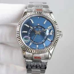 Sky Dweller M336934-0003 AAAAA 5A Jakość 1: 1 Superclone zegarki 42 mm Sapphire Glass z oryginalnym zielonym pudełkiem automatycznym mechanicznym 9001 Ruch Jason007 Watch