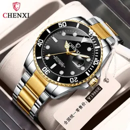 Chenxi 085 New Men's Watches Original Quartz Watch for Man 3bar Waterproof Luminous rostfritt stål armbandsur Male Reloj Hombre