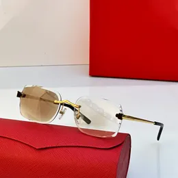 солнцезащитные очки для женщин, очки Carti, мужские солнцезащитные очки, сдержанная роскошь, прозрачные линзы, меняющие цвет 1 1, высококачественная дизайнерская оправа для очков без оправы