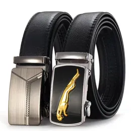 Nya mäns automatiska spännbälte Business Men's Belt Lychee Cattle Belts For Men Luxury Designer Brand
