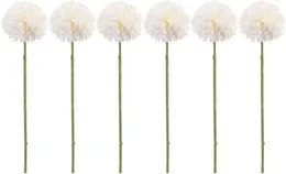 Decorative Flowers 6Pcs Artificial Silk Flower Beauty Fake Dandelion Ball For Home Room Wedding Decor